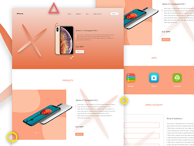 Iphone website design landing page typography ui ux web website