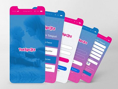 TotSpotz Mobile App Screen Designs