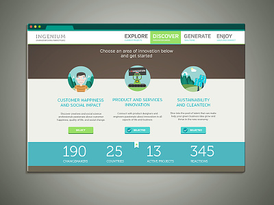 Ingeniu.me | Where changemakers find their match illustration landing page ux design web design