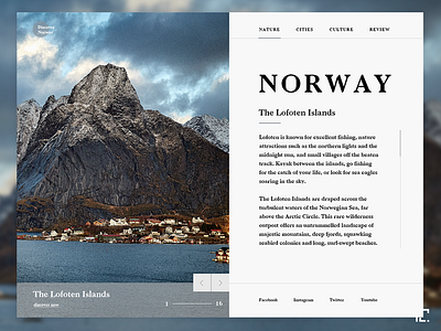 Discover Norway design ui ux web website