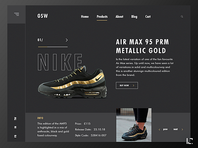 Nike Air Max design minimal typography ui ux web website