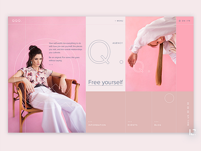 QQQ. 2019 clean concept creative design fashion minimal typography ui uiux ux web web design webdesign website