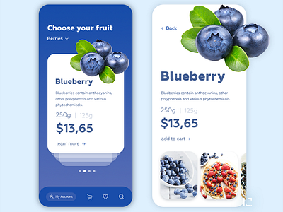 Blueberry 2019 app app design clean creative design mobile mobile ui ui uiux ux
