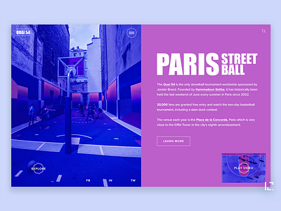 Sreet Ball 2019 concept creative design minimal sport typography ui uiux ux web webdesign website