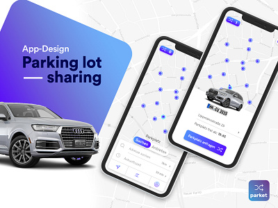 Parking Lot Sharing - Concept app app design automotive car concept hamburg mobile app mobility moving parking ui user interface ux uxdesign uxui
