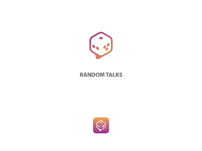 Random Talks#3 chat clean hexagon logo design modern pop up smooth