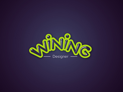 Wining bubble glass green logo design logotype typography