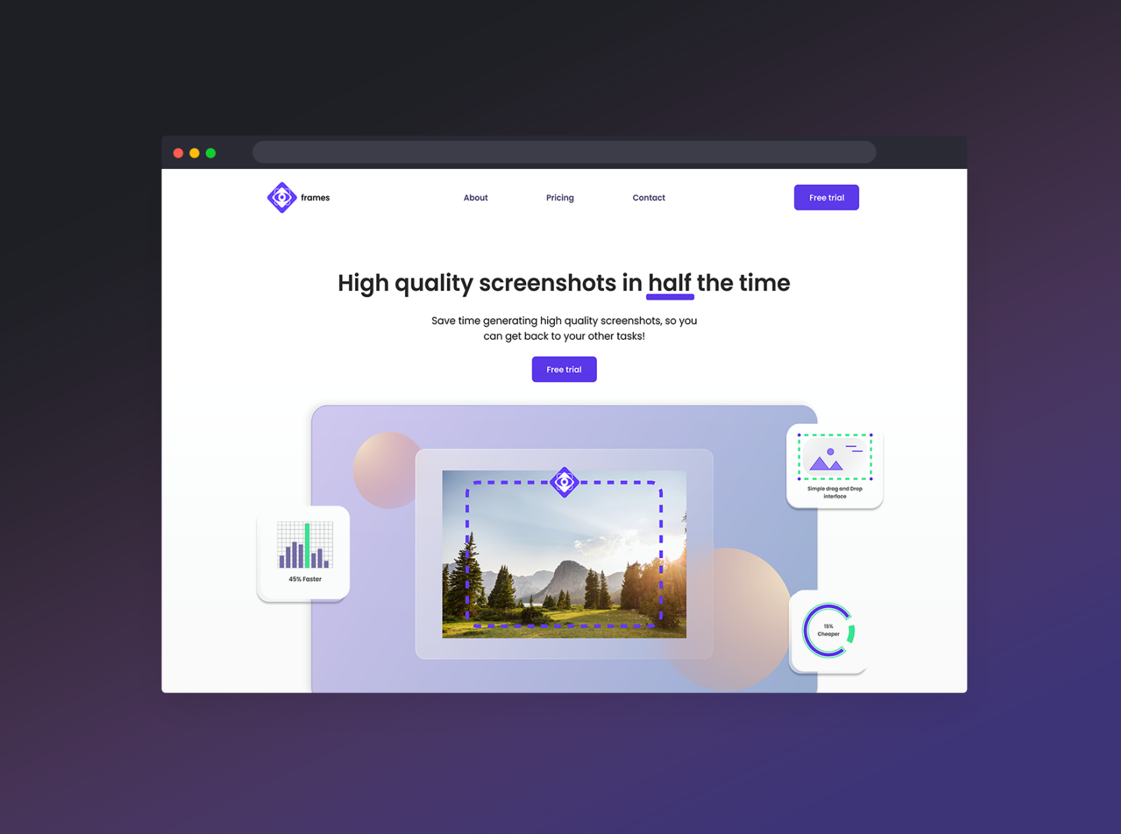 Frames site Homepage by Jonathan Waterworth on Dribbble