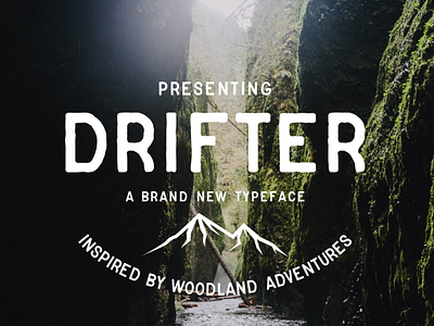 Drifter - A Hand Made Font adventure font logo logotype retro rustic type typeface typography
