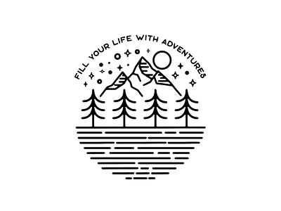 Adventure sketch adventure branding design explore logo logotype merch mountain