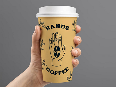 Hands on Coffee Branding brand lettering logo coffee type