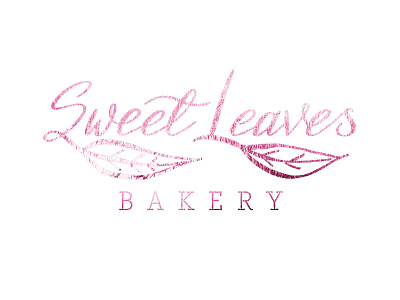 Sweet Leaves Logotype branding lettering logo logotype type