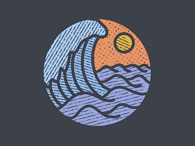 Wave 😎 logo branding merch illustration