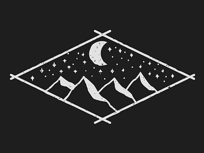 Night Sky Mountain Badge