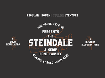 Steindale - Vintage San-Serif badge design beer branding brewery design font font design illustration lettering logo logotype merch retro typeface typography vintage vintage font