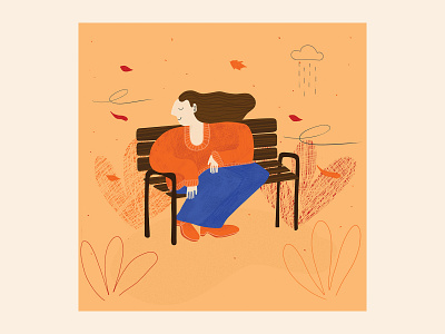 Fall autumn autumn leaves fall illustration leaves park sweater