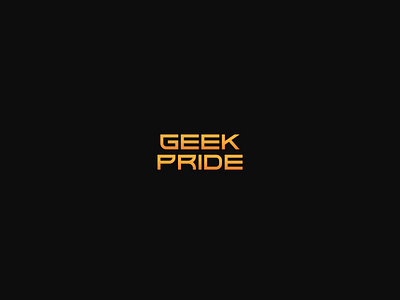GeekPride Logo branding design logo minimalism typography vector