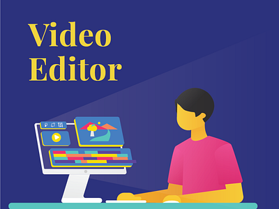 Video Editor Illustration illustration vector