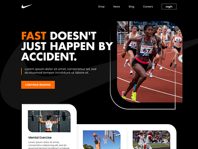 Nike Website Hero Section dailyui ui ui design ux