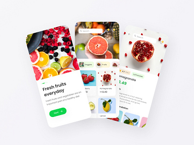 Exploration for Fruits and Vegetables Apps dailyui exploration ui ui design ux