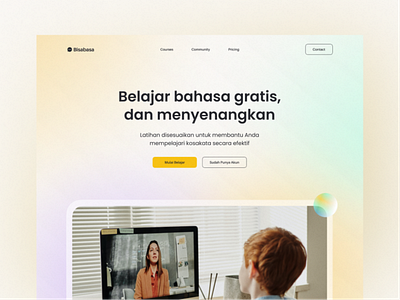 Landing Page Bisabasa dailyui design exploration typography ui ui design ux