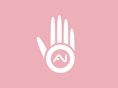Anja Neumann Logo branding fibonacci hand identity illustrator initials logo logomark minimal simple symbol