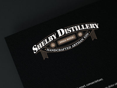 Shelby Distillery - Artisan Gin badge brandidentity distillery gin logo logobadge logomark logotype stationary traditional vintage visualidentity