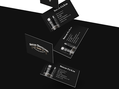 Business cards for the Shelby Distillery