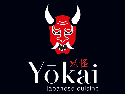 Oni logo for restaurant Yokai graphic design japanese logo logo design logomark logotype oni