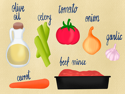 WHAT’S cooking? flat design food illustratiom recipe vegetable visual