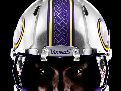 Minnesota Vikings Helmet brand identity football helmet design minnesota sports logo sports logos striping uniform design vikings