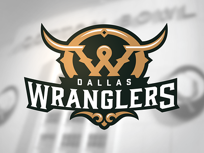 Dallas Wranglers a11 brand identity dallas football logo mark logotype sports logo sports logos wranglers