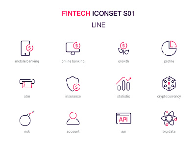 Fintech Iconset S01 fintech icon vector