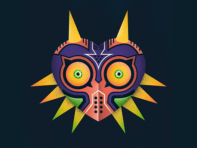 Zelda Majora's mask eyes gamecube heart illustration illustrator link majora mask mask minimal nintendo thelegendfozelda tribute vector zelda