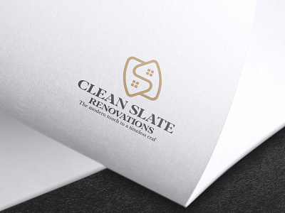 Clean Slate Renovations - Logo design flat graphicdesign graphicdesigner graphicever icon illustration logo minimal vector