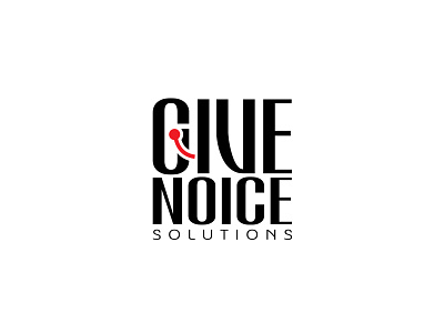Give Noice Solutions - Logo design creative logo design flat graphicdesign graphicdesigner graphicever icon illustration logo minimal simple logo vector