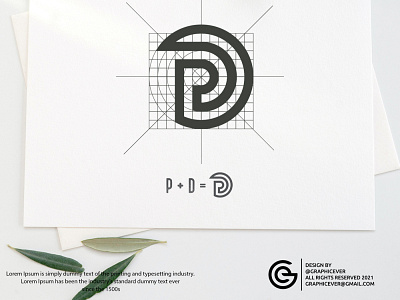 P + D Logo Design branding design graphicdesign graphicever icon illustration logo minimal ui vector
