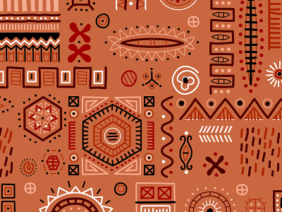 Ethnic patterns. African motives. adobe illustrator africa african boho design ethnic flat style graphic design illustration indian motives seamless pattern textile design tribal vector illustration zigzag