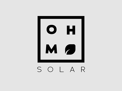 OHM Solar Energy behance branding design designinspiration dribbble graphicdesign illustration logo ui vector