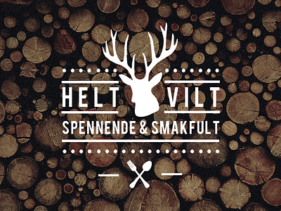 Helt Vilt! crest food grotdal logo logs meat reindeer