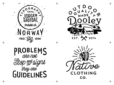 Recent Work Pt.5 logos quote stamp