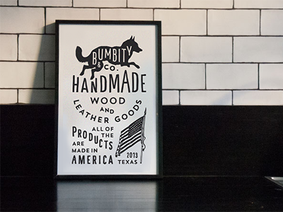 Bumbity Co. design handmade poster