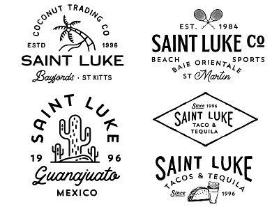 Saint Luke Clothing Co crest logo typography vintage
