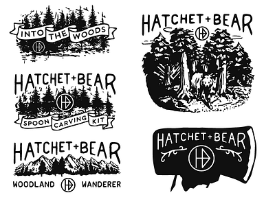 Hatchet + Bear bear forest hatchet mountain