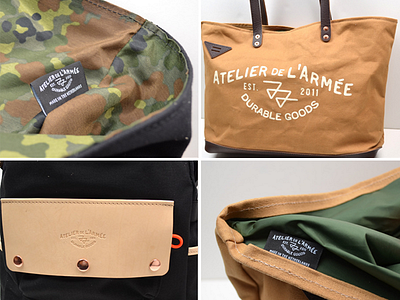 Atelier de l'Armée atelier bag leather logo vintage