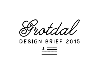 Desing brief brief design grotdal script