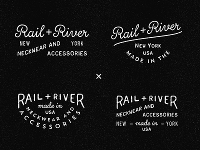 Rail + River rr tie typography vintage
