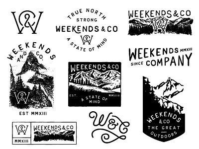 Weekends and Company apparel monogram mountain wknds