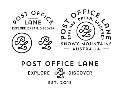 Post Office Lane logotype monogram