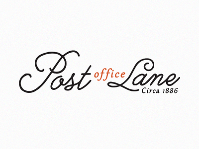 P.O Lane logotype script